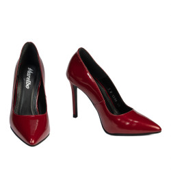 Zapatos elegantes de mujer 1299 charol rojo