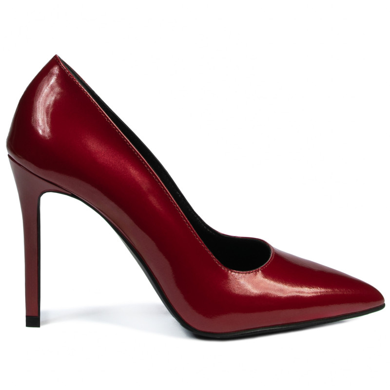 Zapatos elegantes de mujer 1299 charol rojo