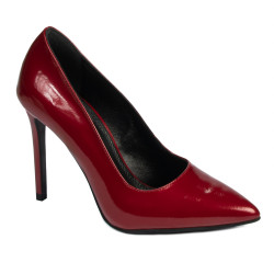 Zapatos elegantes de mujer 1299 charol rojo