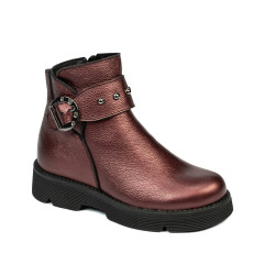 Botas para niños 3032 burdeos nacarado