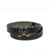 Cinturón de mujer 41m croco charol negro