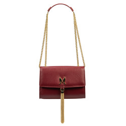 Bolso de hombro para mujer 009g rojo safiano