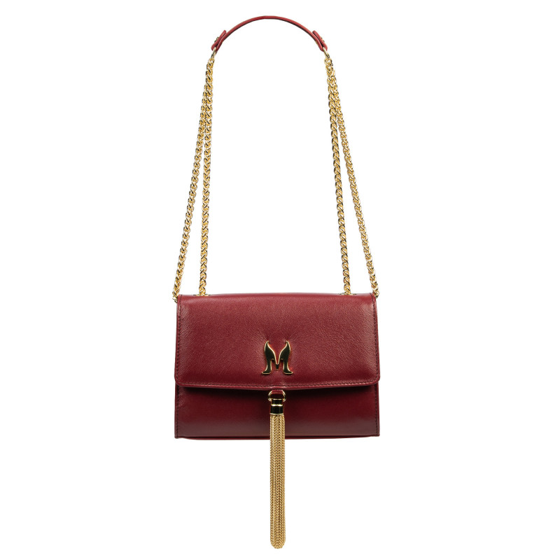 Bolso de hombro para mujer 009g rojo safiano