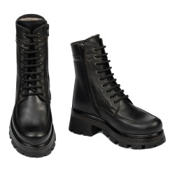 Botas de mujer 3386 negro combinado