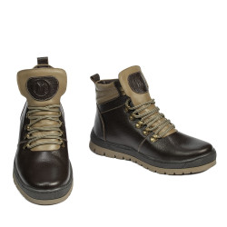 Botas para hombre 4141 café combinado