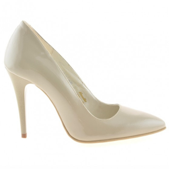 Zapatos elegantes de mujer 1241 charol beige