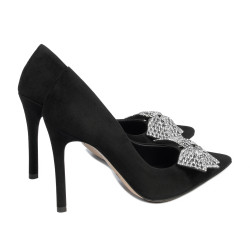 Zapatos elegantes de mujer 1334 negro antílope