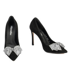 Zapatos elegantes de mujer 1334 negro antílope