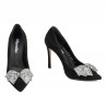 Zapatos elegantes de mujer 1334 negro antílope