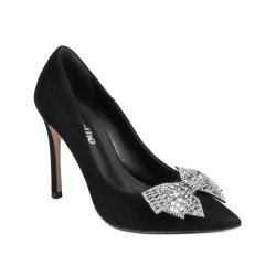 Zapatos elegantes de mujer 1334 negro antílope