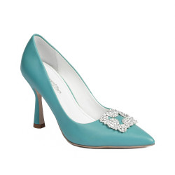 Zapatos elegantes de mujer 1312 azuro