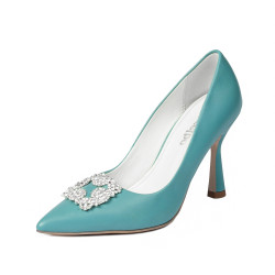 Zapatos elegantes de mujer 1312 azuro