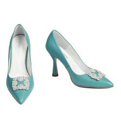 Zapatos elegantes de mujer 1312 azuro
