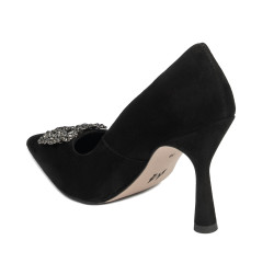 Zapatos elegantes de mujer 1312 negro antílope