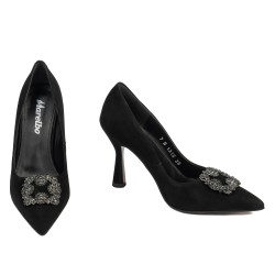 Zapatos elegantes de mujer 1312 negro antílope