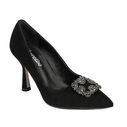 Zapatos elegantes de mujer 1312 negro antílope