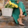Zapatos elegantes de mujer 1302 charol camel