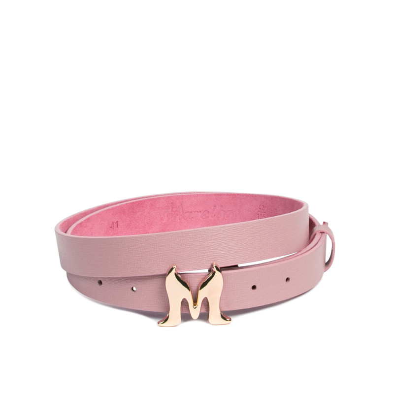 Cinturón de mujer 41m rosa saffiano