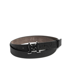 Cinturón de mujer 41m negro saffiano