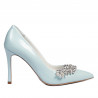 Zapatos elegantes de mujer 1300 azul bebé