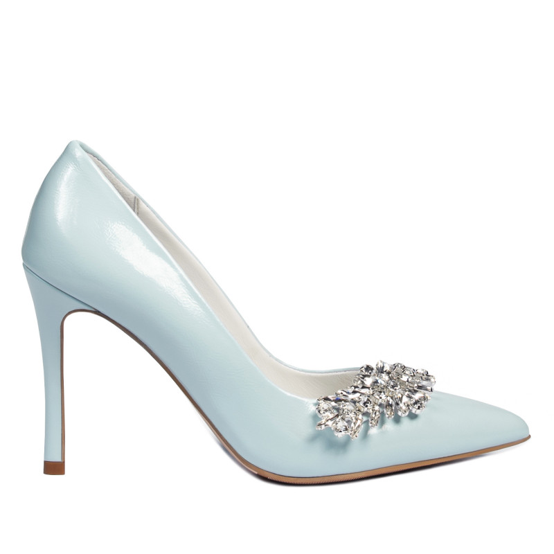 Zapatos elegantes de mujer 1300 azul bebé