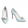 Zapatos elegantes de mujer 1300 azul bebé