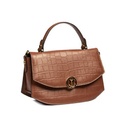 Bolso de mano para mujer 023g croco camel