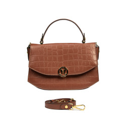 Bolso de mano para mujer 023g croco camel