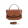 Bolso de mano para mujer 023g croco camel