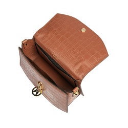 Bolso de mano para mujer 023g croco camel