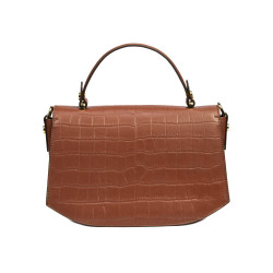 Bolso de mano para mujer 023g croco camel