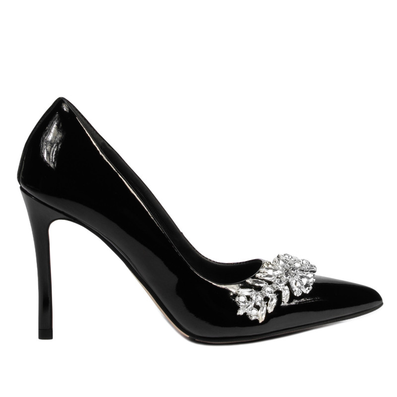 Zapatos elegantes de mujer 1300 charol negro