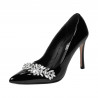 Zapatos elegantes de mujer 1300 charol negro