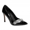 Zapatos elegantes de mujer 1300 charol negro