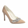 Zapatos elegantes de mujer 1300 charol camel