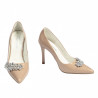 Zapatos elegantes de mujer 1300 charol camel