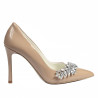 Zapatos elegantes de mujer 1300 charol camel
