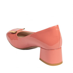 Zapatos elegantes de mujer 1321 charol salmón