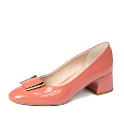 Zapatos elegantes de mujer 1321 charol salmón