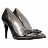 Zapatos elegantes de mujer 1279 plata nacarada