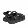 Sandalias para niños 529 negro+plata