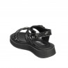 Sandalias para niños 529 negro+plata