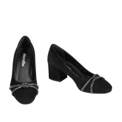 Zapatos elegantes de mujer 1336 negro antílope