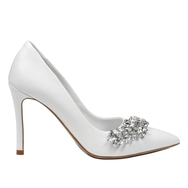 Zapatos elegantes de dama 1300 blanco