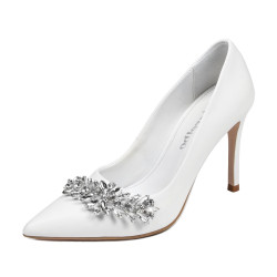 Zapatos elegantes de dama 1300 blanco