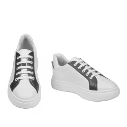 Zapatillas deportivas de mujer 6073 blanco+gris