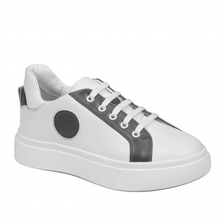 Zapatillas deportivas de mujer 6073 blanco+gris