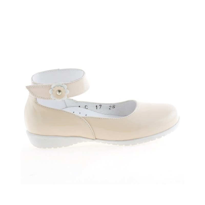 Zapatos niños pequeños 17c charol marfil