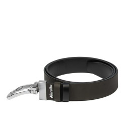 Cinturón hombre 71b bicolor negro brillante+café
