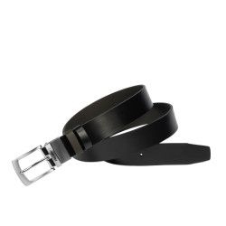 Cinturón hombre 71b bicolor negro brillante+café